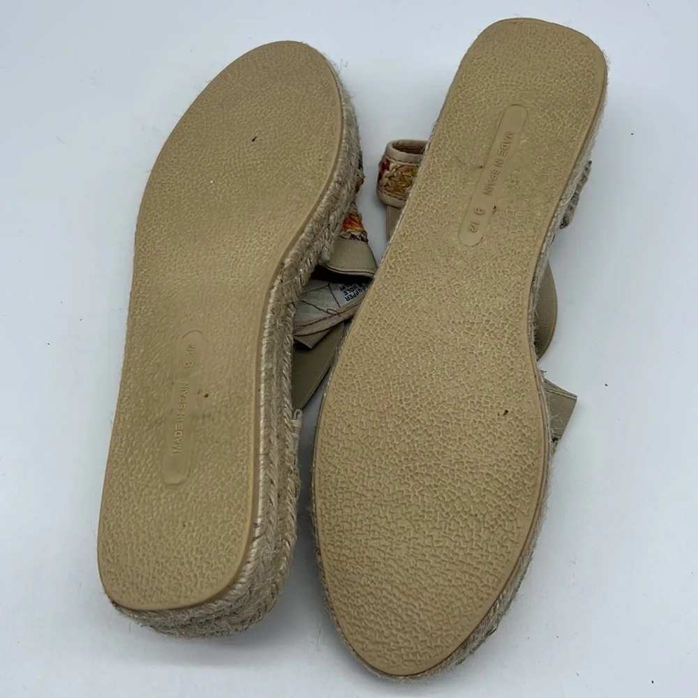 PICON  Colorful  Woven Espadrille Raffia Shoes Size 9.5